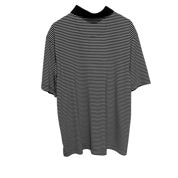 Jack Nicklaus Men's Black and White Striped Polo Shirt Size XL - Picture 8 of 12